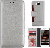 Wallet Case voor Huawei Y5 2017/Y6 2017 - BookCase Zilver