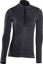Iron-ic Thermoshirt Fusion Half Zip Dames Polyamide Zwart Mt S