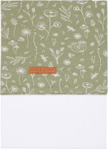 Little Dutch Ledikantlaken Wild Flowers Olive