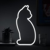 Mustard MEOW led neon light - deco katten lamp - Zittend