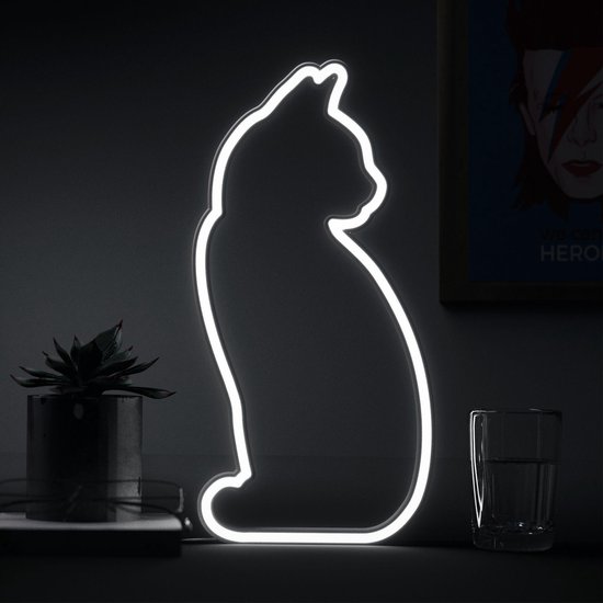 Mustard MEOW led neon light - deco katten lamp