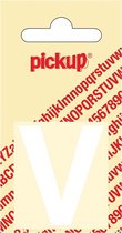 Pickup plakletter Helvetica 40 mm - wit V