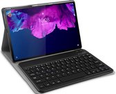 Lenovo Tab P11 Pro Toetsenbord Hoes hoesje - Just in Case - Effen Zwart - Kunstleer