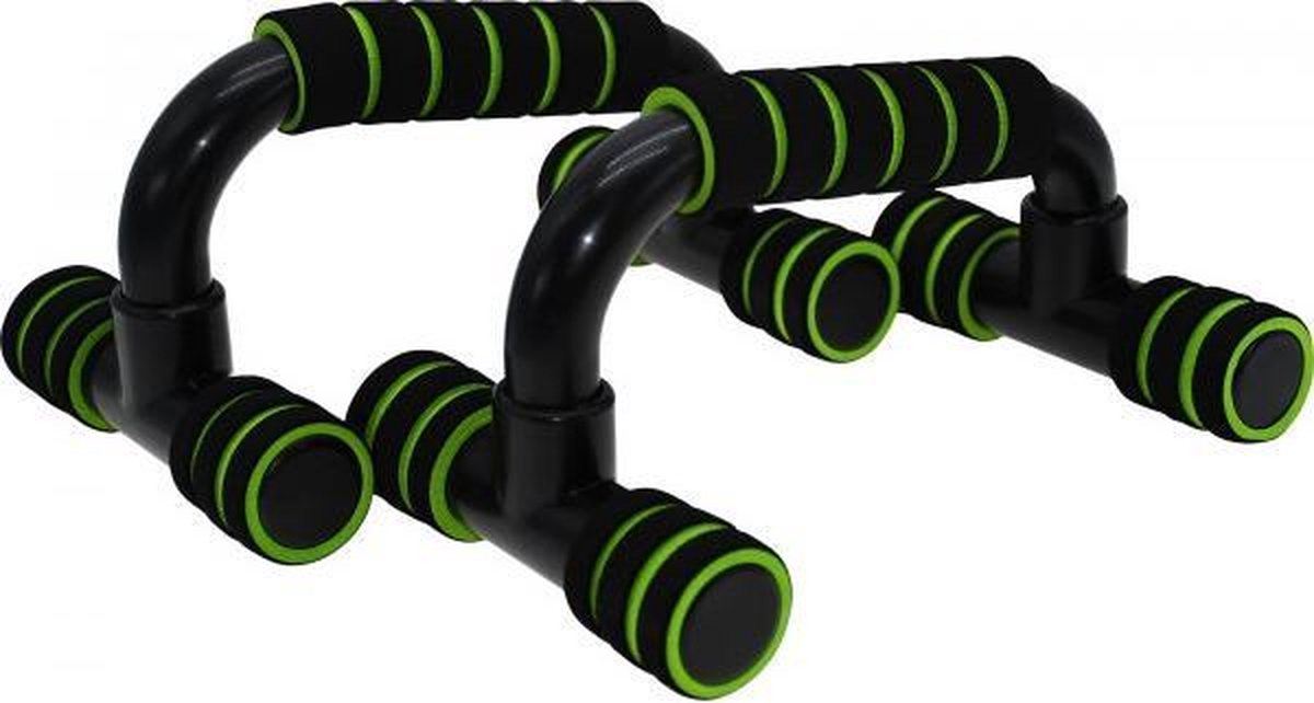 Urban Fitness Push Up Bars - opdruksteunen - zwart/groen - maat One size