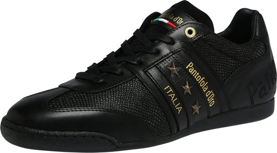 Pantofola d'Oro Imola Sneakers - Leren Veterschoenen - Zwart 41 | bol.com