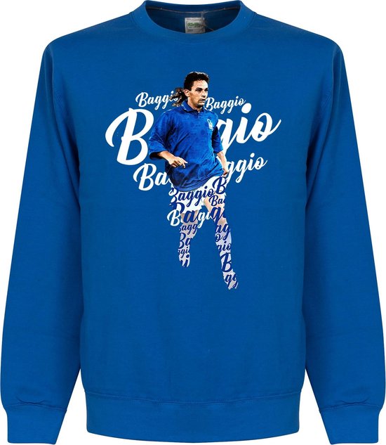 Robertio Baggio Italië Script Sweater - Blauw