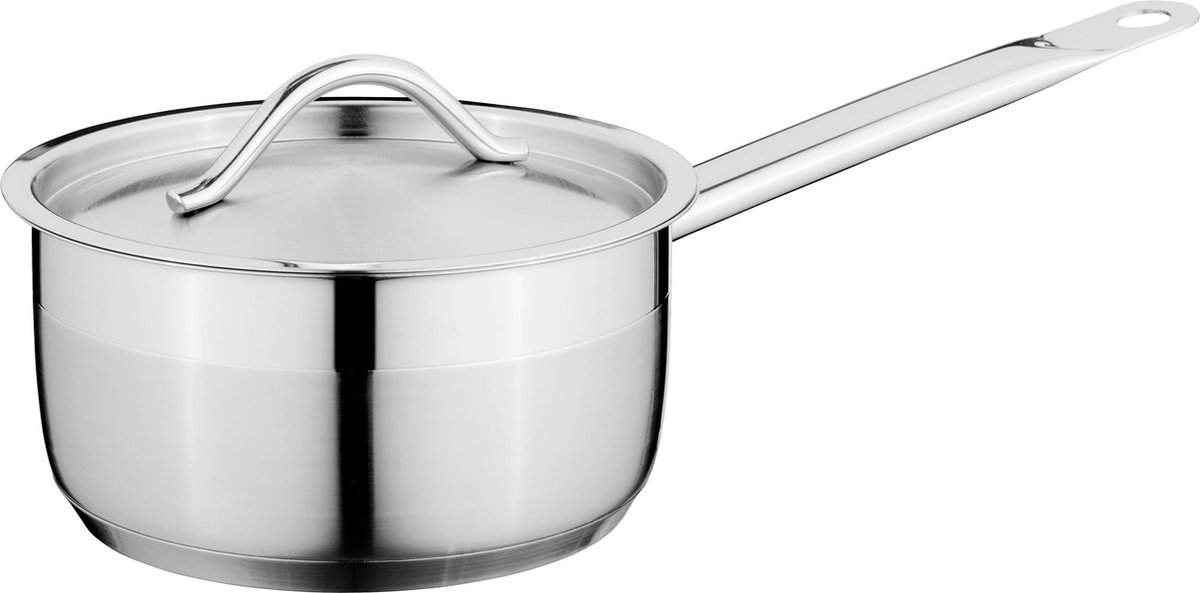 BergHOFF Home Casserole (20cm) – Casserole En Acier Inoxydable Avec Couvercle – Convient à Toutes Les Plaques, Y Compris Induction – Casserole à Pâtes – Lavable Au Lave-vaisselle & Résistant Au Four