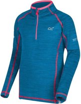 Regatta - Berley Langemouw Kinder Poloshirt - Petrol - Maat 152