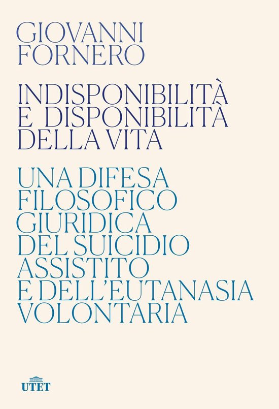 Indisponibilità e disponibilità della vita - cover
