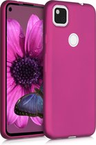 kwmobile telefoonhoesje geschikt voor Google Pixel 4a - Hoesje voor smartphone - Back cover in metallic roze