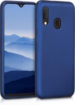 kwmobile telefoonhoesje geschikt voor Samsung Galaxy A20e - Hoesje voor smartphone - Back cover in metallic blauw