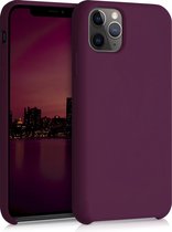 kwmobile telefoonhoesje voor Apple iPhone 11 Pro Max - Hoesje met siliconen coating - Smartphone case in bordeaux-violet