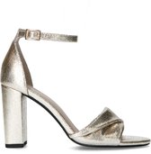Sacha - Dames - Gouden sandalen met hoge hak - Maat 39