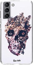 Casetastic Samsung Galaxy S21 4G/5G Hoesje - Softcover Hoesje met Design - Metamorphosis Skull Print