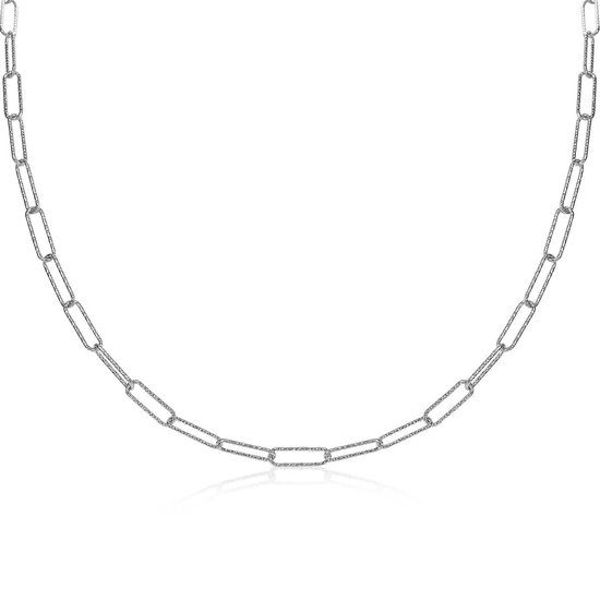 Gold Plated Zilveren Ketting 45cm Met Twee Stoere Schakels Gecombineerd Jasseron En Ovale Schakels 8 5mm Breed Zic2477g Zic2477g