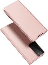 Dux Ducis - Pro Serie Slim wallet hoes - Geschikt voor Samsung Galaxy S21 Ultra - Rose Goud