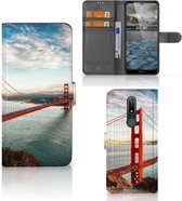 Smartphonehoesje met naam Nokia 2.4 GSM Hoesje Golden Gate Bridge