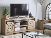 Beliani ULAN - TV-meubel - lichte houtkleur - spaanplaat