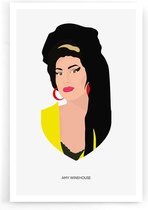 Amy Winehouse - Walljar - Wanddecoratie - Poster ingelijst