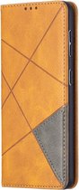 Samsung Galaxy S21 Hoesje - Geometric Book Case - Bruin