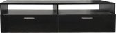 TV meubel - televisie dressoir kast - 160 cm breed - zwart