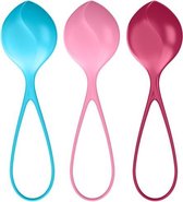 Strengthening Balls Kegel Set of 3 - Turquoise/Red/Pink - Balls - red,pink,turquoise - Discreet verpakt en bezorgd