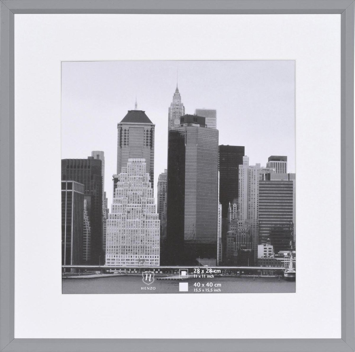 Henzo Fotolijst - Henzo - Metallica - Fotomaat 40x40 cm - Zilver
