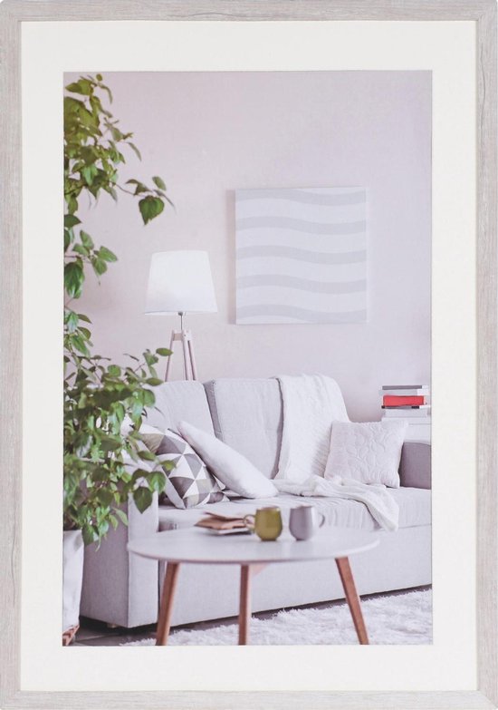 Cadre bois blanc 50x70 pas cher. Cadre photo bois blanc 50x70