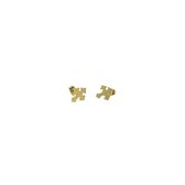 Aramat jewels ® - Oorbellen kruisje zweerknopjes chirurgisch staal goudkleurig 12mm x 10mm