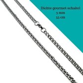 Aramat jewels ® - Ketting gourmet staal 55cm 3mm zilverkleurig