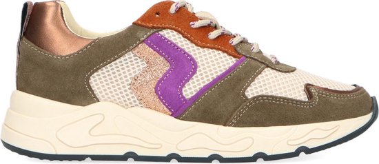 Sacha - Dames - Donkergroene sneakers met witte platformzool - Maat 36 |  bol.com