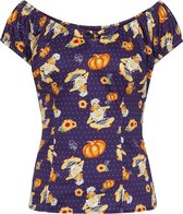 Collectif Lorena Pumpkin Pinup 50's Top Multi