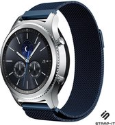 Milanees Smartwatch bandje - Geschikt voor  Samsung Gear S3 Classic & Frontier Milanese band - blauw - Strap-it Horlogeband / Polsband / Armband