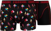 Zaccini - 2-Pack Boxershorts - Ice Cream - Zwart