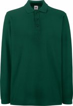 Fruit Of The Loom Heren Premium Poloshirt Met Lange Mouwen (Forest Groen)