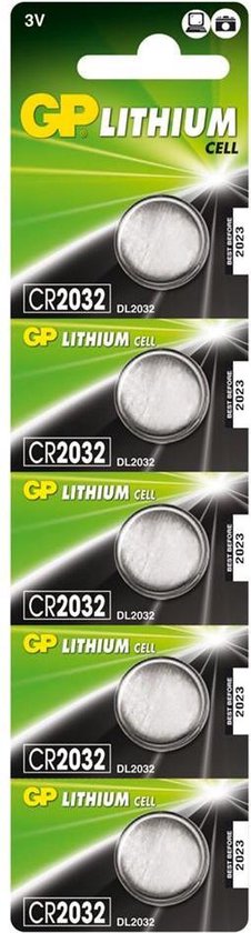 GP Lithium CR2032 knoopcelbatterijen - 5 stuks