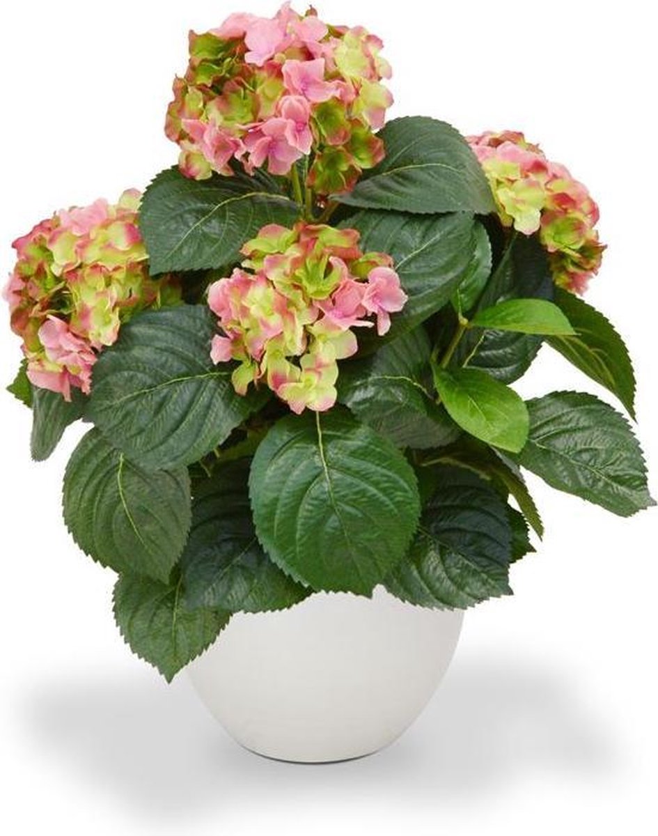 maxifleur Kunstplanten Hortensia deluxe kunstplant 45cm - roze