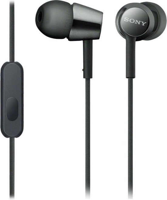 Sony MDR-EX155AP - In-ear oordopjes - Zwart