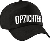 Opzichter verkleed pet zwart voor dames en heren - opzichter baseball cap - carnaval verkleedaccessoire / beroepen caps