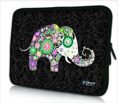 Laptophoes 15,6 inch olifant indisch patroon - Sleevy - laptop sleeve - laptopcover - Sleevy Collectie 250+ designs