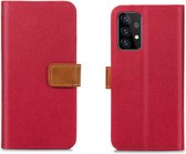 iMoshion Luxe Canvas Booktype Samsung Galaxy A72 hoesje - Rood
