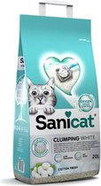 Sanicat Litière pour chat Chat Agrégante Cotton White Frais 20 litres