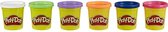 Play-Doh 6 potjes wit/groen/paars/oranje/blauw/roze