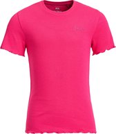 WE Fashion Meisjes slim fit T-shirt met ribstructuur