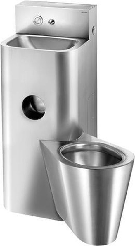 Combi KOMPACT lave WC suspendu droit inox 304 mat