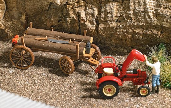 Busch - 2 Holzwagen H0 (5/20) * - BU1386 - modelbouwsets, hobbybouwspeelgoed voor kinderen, modelverf en accessoires