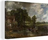 Canvas Schilderij The Hay Wain - schilderij van John Constable - 90x60 cm - Wanddecoratie