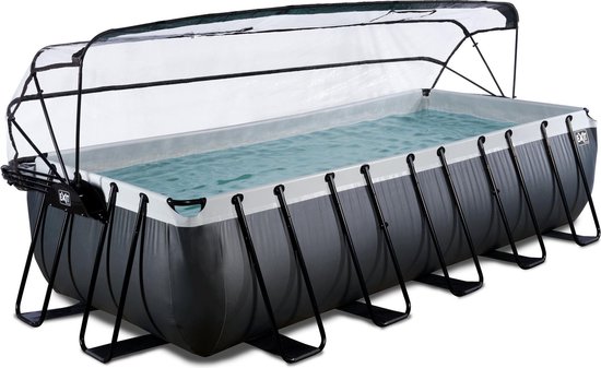Foto: Intex graphite panel pool 478x124 cm met zandfilter ladder afdek en grondzeil model 2022