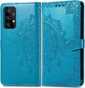Bloem blauw book case hoesje Samsung Galaxy A72