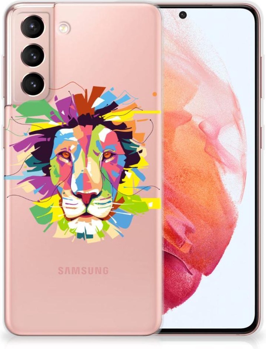 Samsung Galaxy S21 Telefoonhoesje met Naam Lion Color
